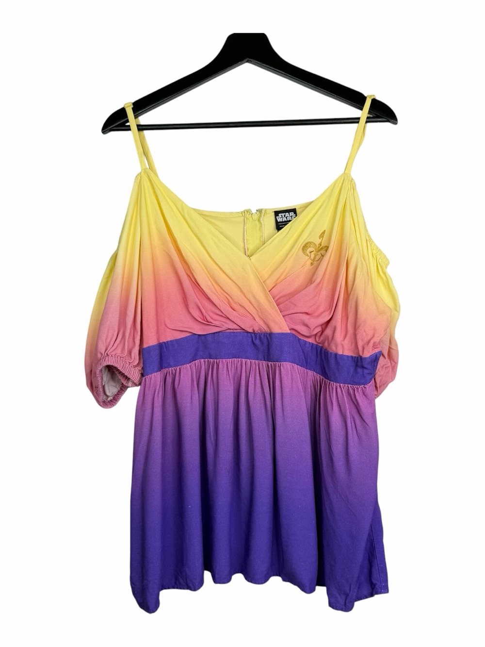 Her Universe Star Wars Padme Amidala Cold Shoulder Top 2X Ombre Lake Cosplay
